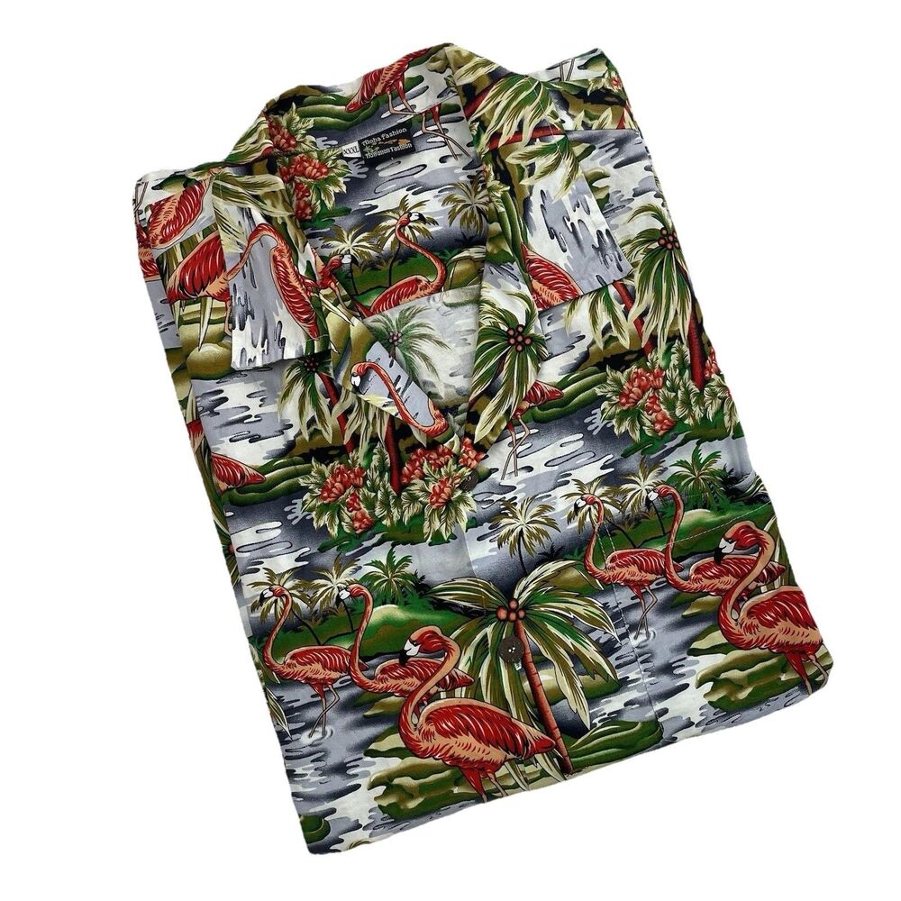 Aloha Fashion Mens Short Sleeve Hawaiian Button Up Shirt- XXXL